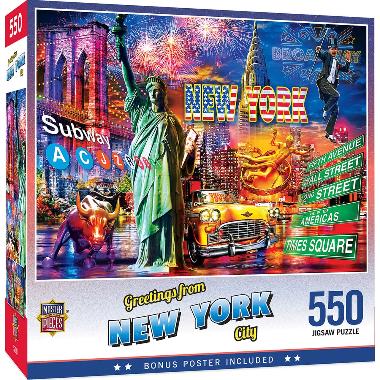 MasterPieces-Greetings From - New York City - 550 Piece Puzzle-32146-Legacy Toys