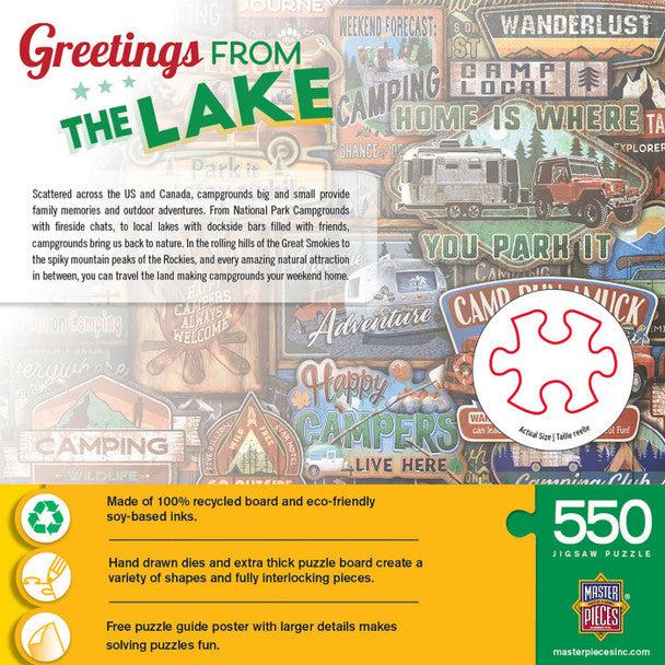 MasterPieces-Greetings From - The Lake - 550 Piece Puzzle-32145-Legacy Toys