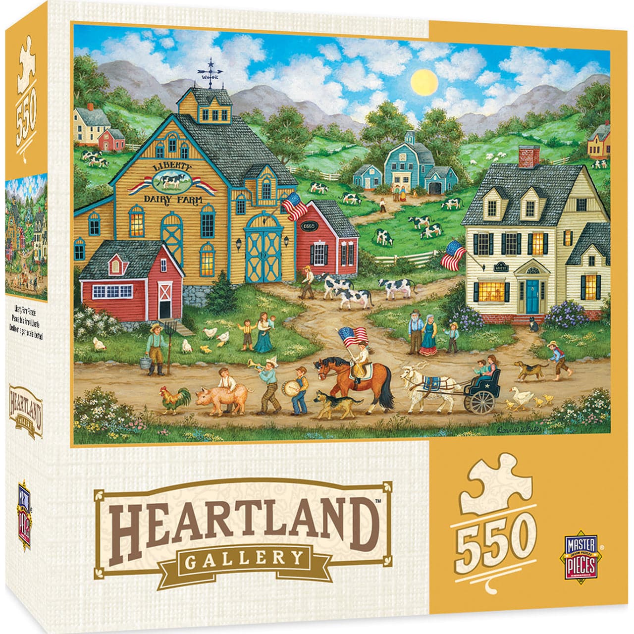 MasterPieces-Heartland Collection - Liberty Farm Parade - 550 Piece Puzzle-31836-Legacy Toys