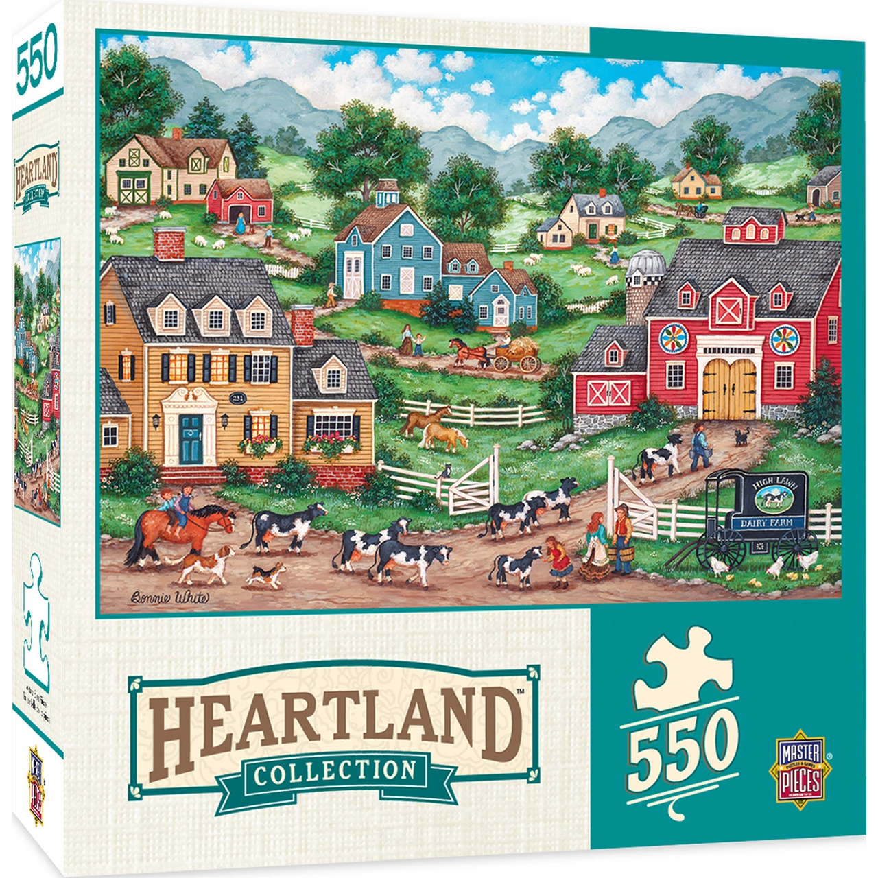 MasterPieces-Heartland Collection - The Curious Calf - 550 Piece Puzzle-31981-Legacy Toys