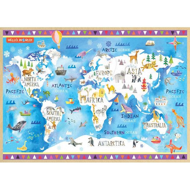 World Map Floor Puzzle - 33 Pieces