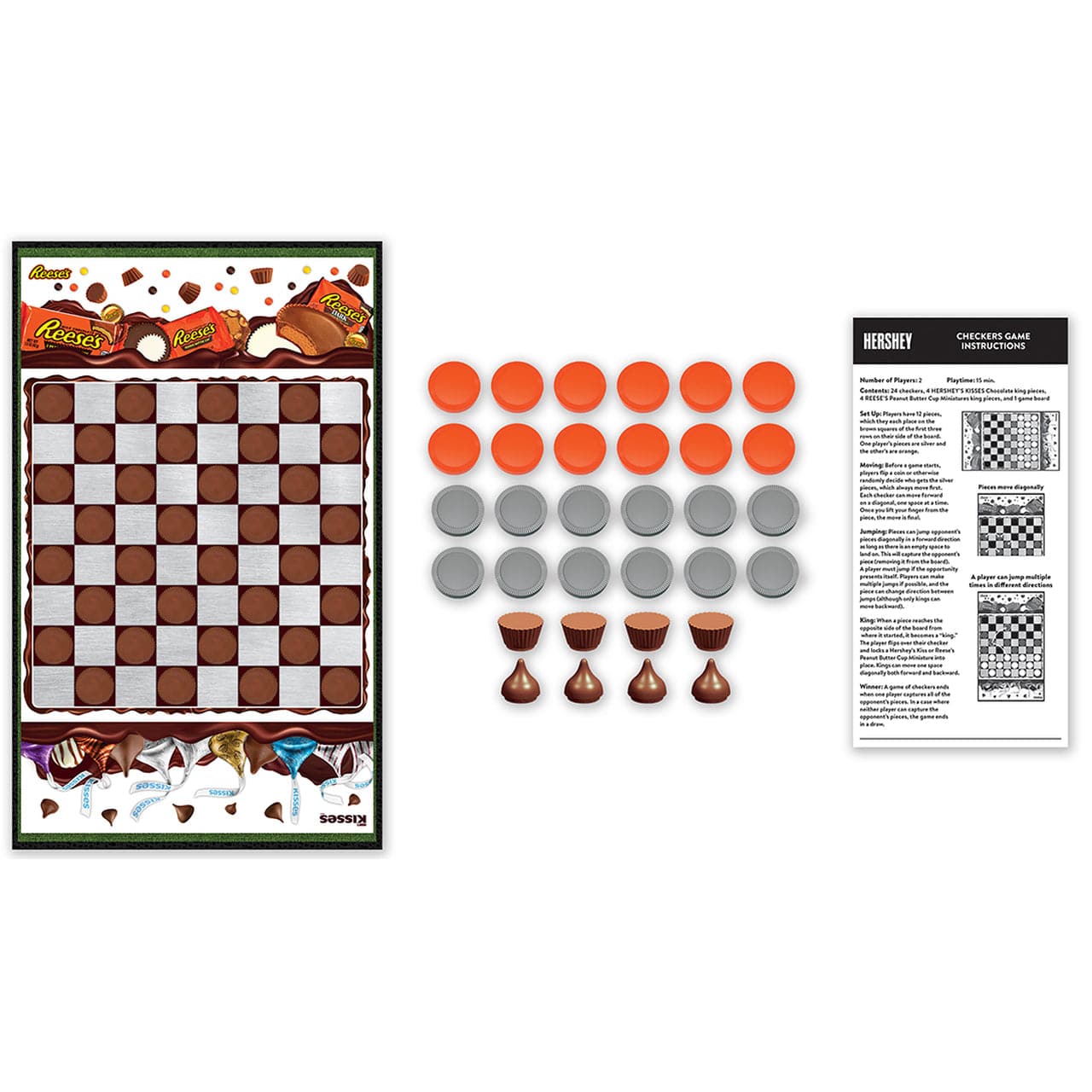 MasterPieces-Hershey Checkers Board Game-41984-Legacy Toys