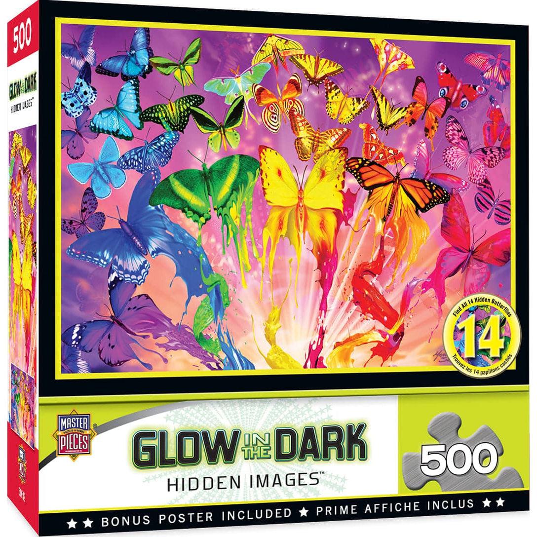 MasterPieces-Hidden Images Glow In The Dark - Metamorphosis - 500 Piece Puzzle-32020-Legacy Toys