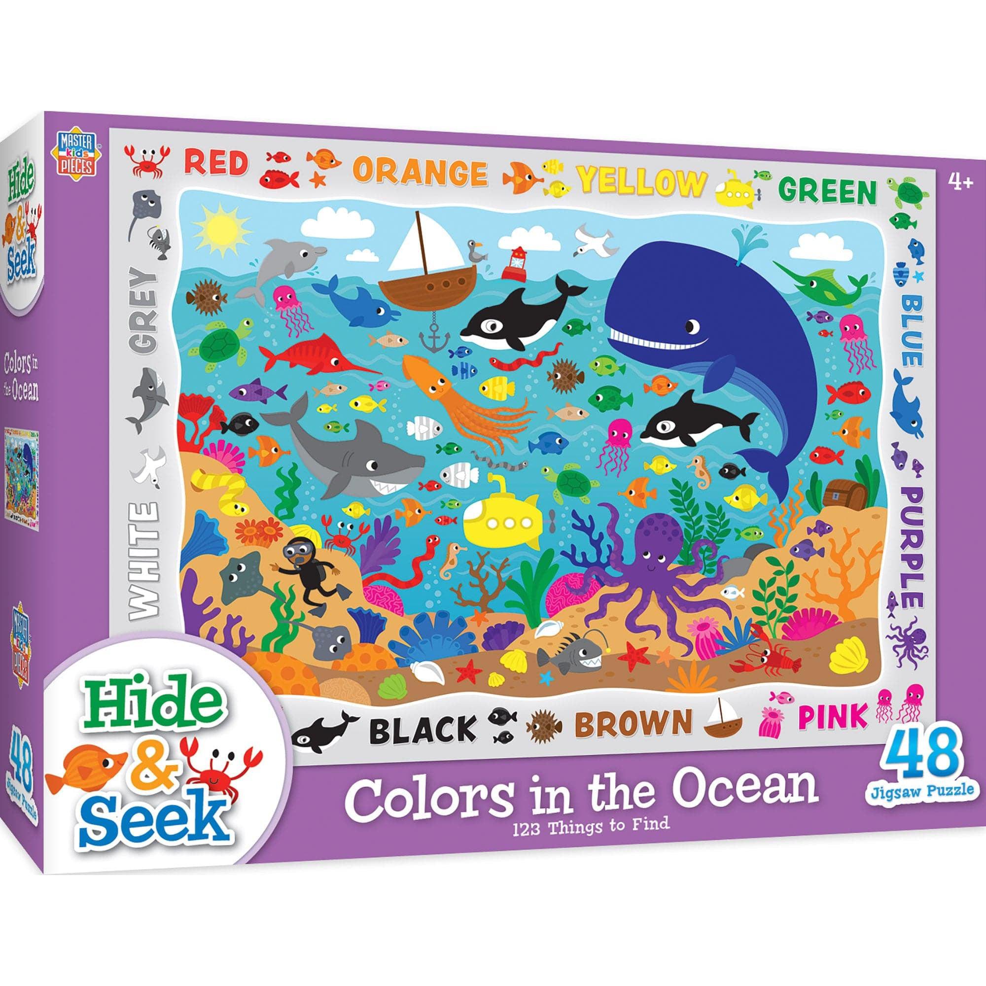 MasterPieces-Hide & Seek - Colors in the Ocean - 48pc Puzzle-12209-Legacy Toys