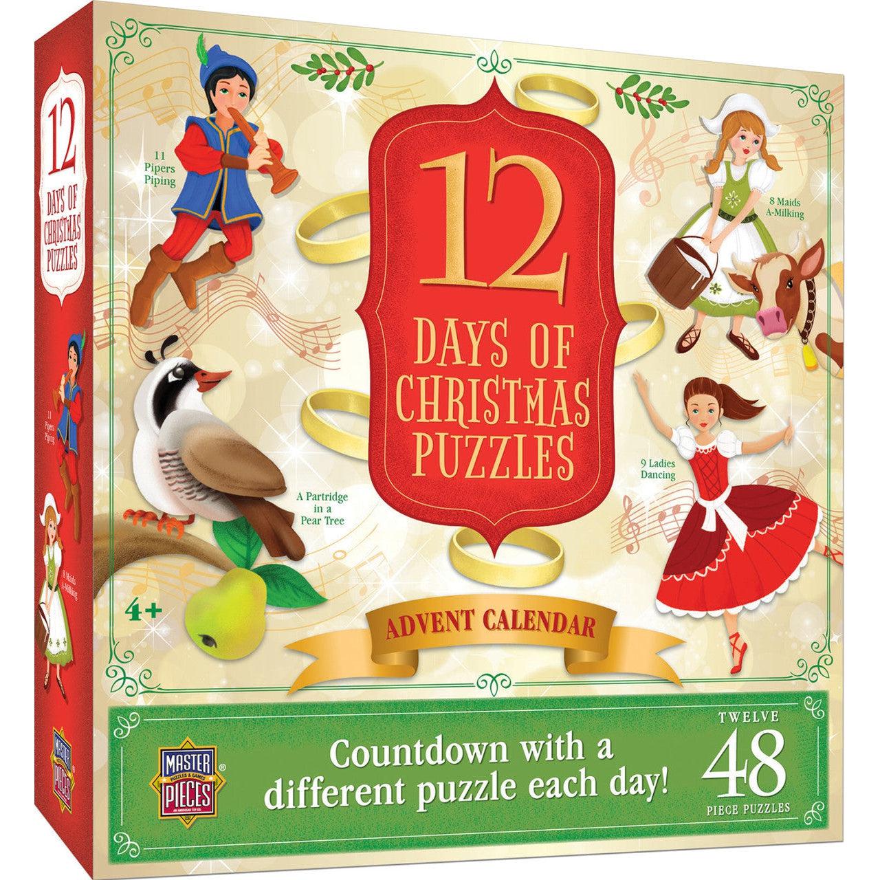 MasterPieces-Holiday - 12 Days of Christmas Advent Calendar - 12 48 Piece Puzzles-12258-Legacy Toys