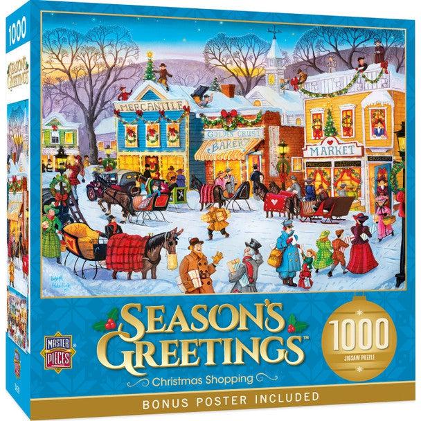 MasterPieces-Holiday - Christmas Shopping - 1000 Piece Puzzle-72314-Legacy Toys