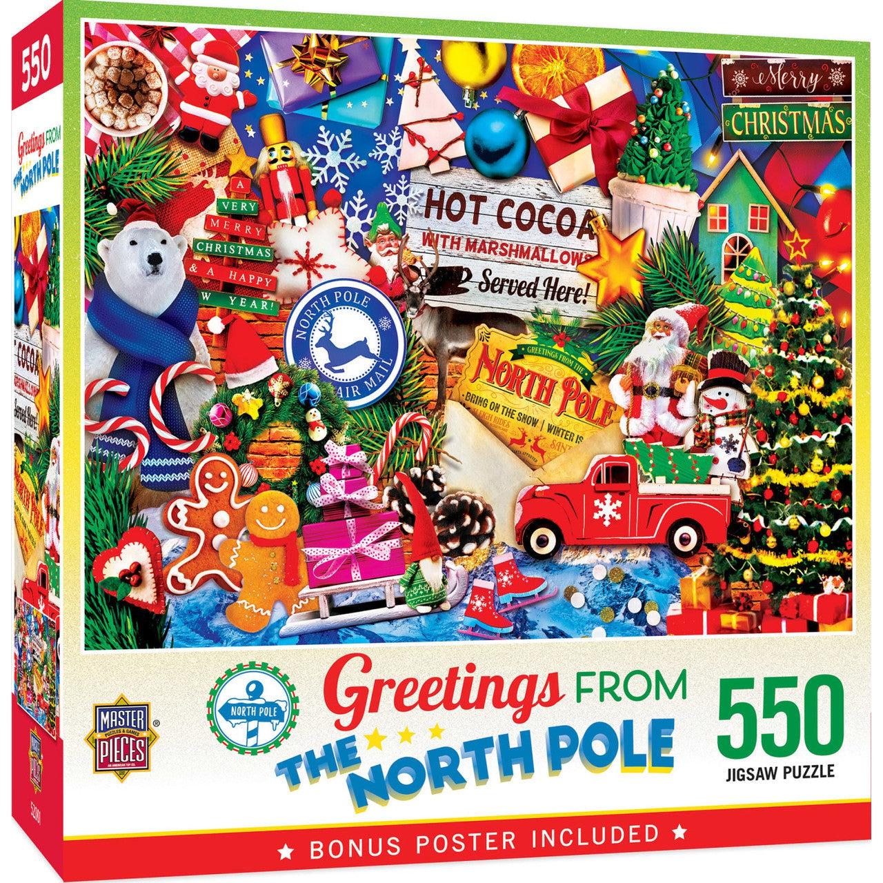 MasterPieces-Holiday - Greetings From The North Pole - 500 Piece Puzzle-32286-Legacy Toys