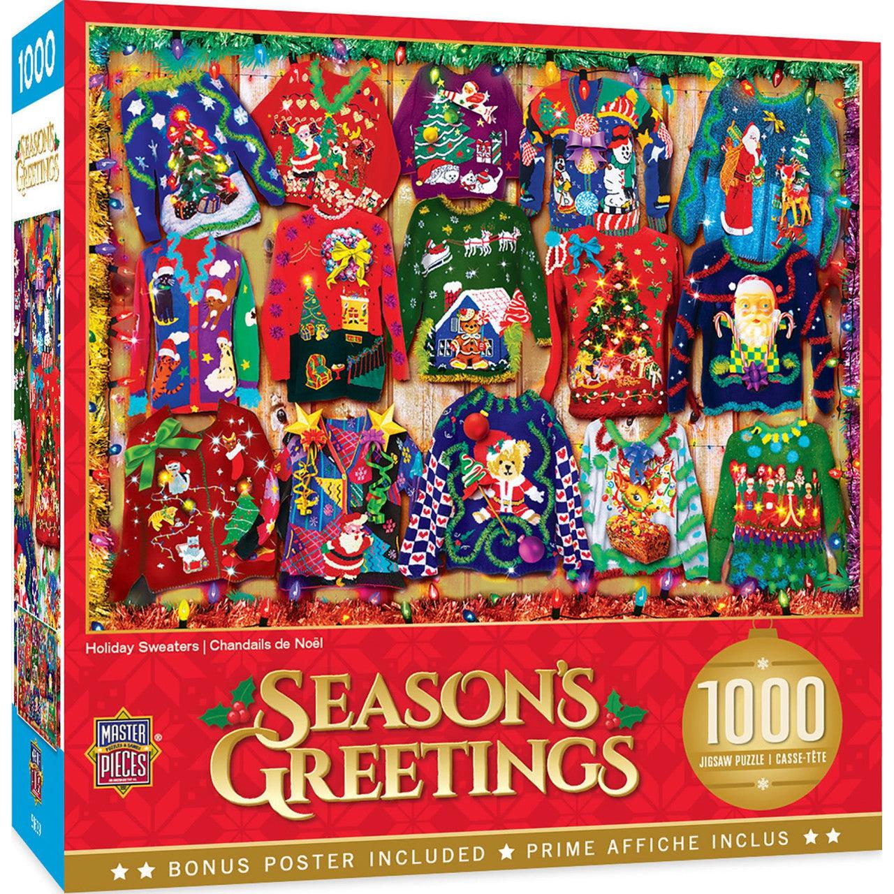 MasterPieces-Holiday - Holiday Sweaters - 1000 Piece Puzzle-72056-Legacy Toys