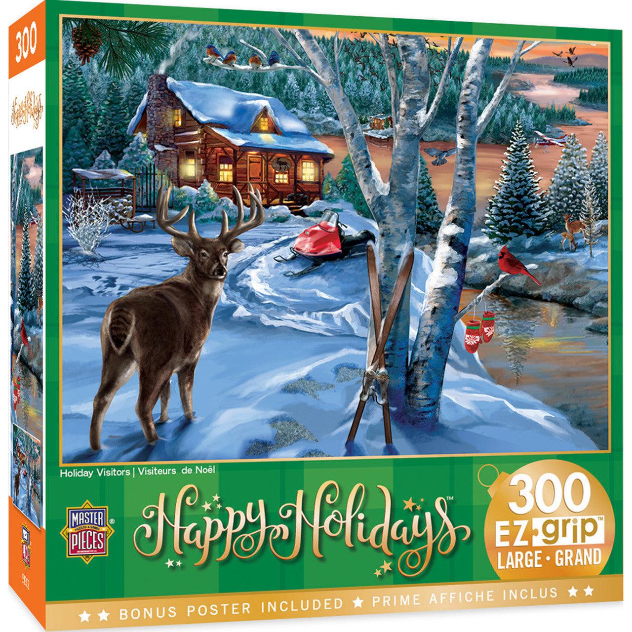 MasterPieces-Holiday - Holiday Visitors - 300 Piece EzGrip Puzzle-32068-Legacy Toys