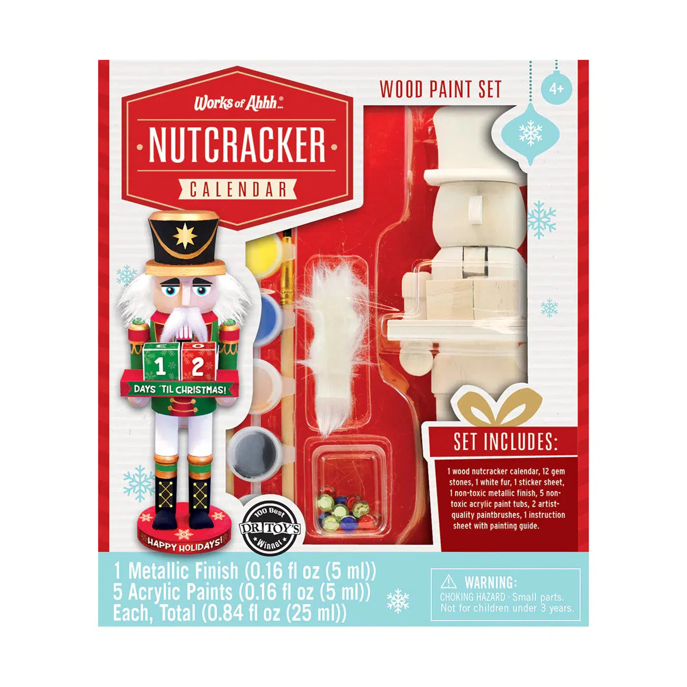 MasterPieces-Holiday Wood Paint Kit - Nutcracker Calendar-21710-Legacy Toys