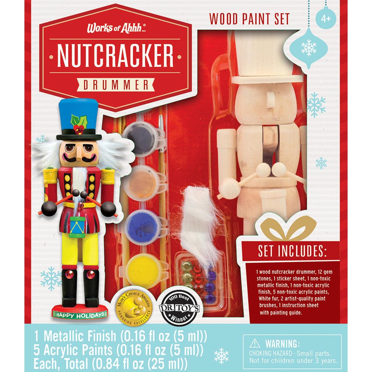 MasterPieces-Holiday Wood Paint Kit - Nutcracker Drummer-21424-Legacy Toys