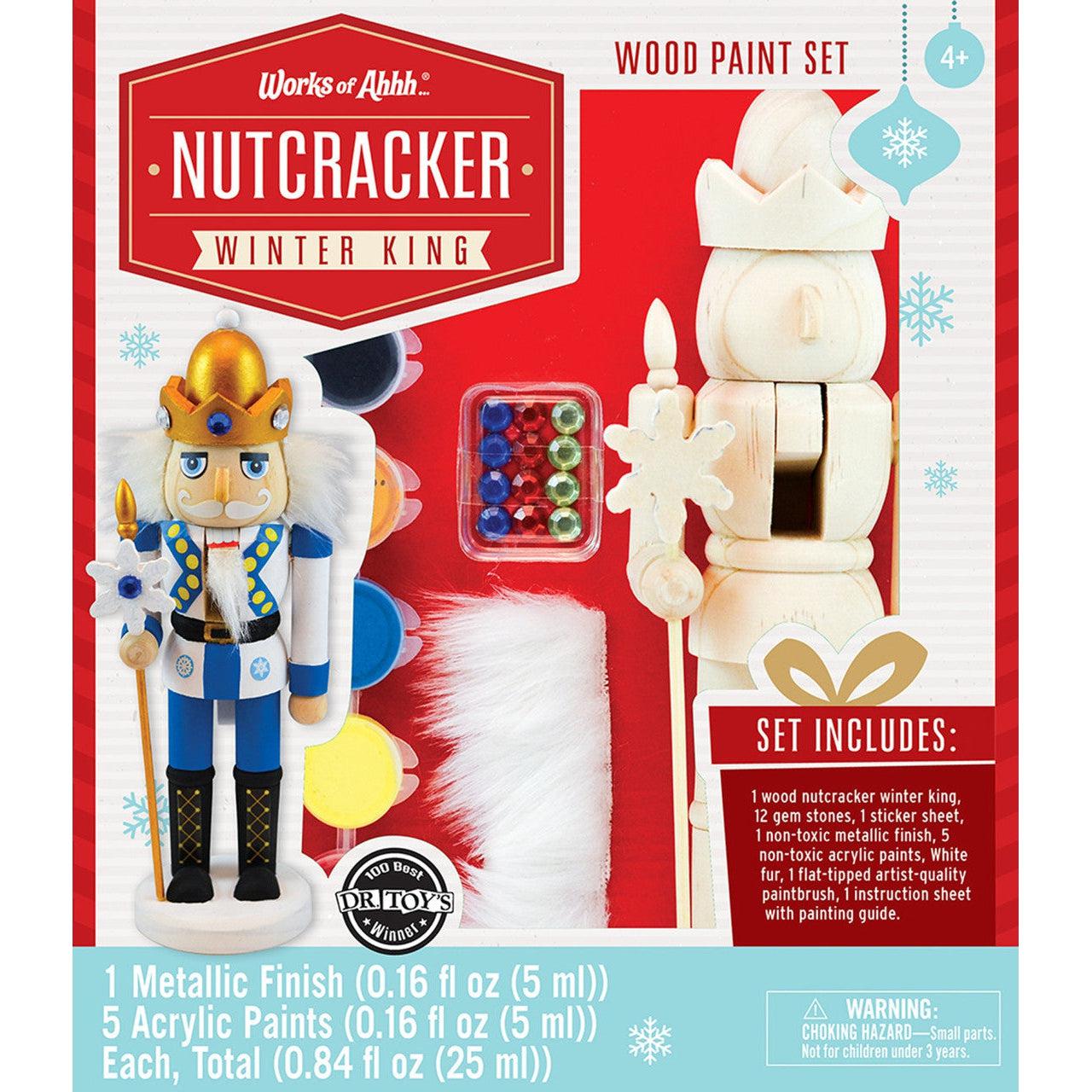 MasterPieces-Holiday Wood Paint Kit - Nutcracker Winter King-22111-Legacy Toys