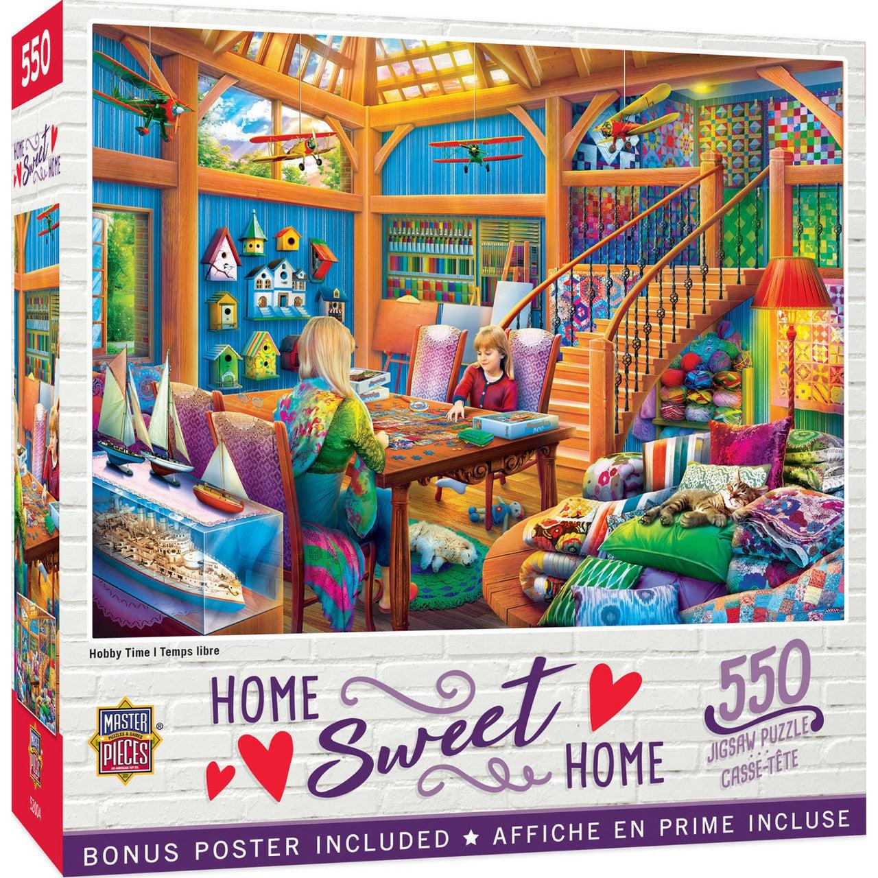 MasterPieces-Home Sweet Home - Hobby Time - 550 Piece Puzzle-32295-Legacy Toys
