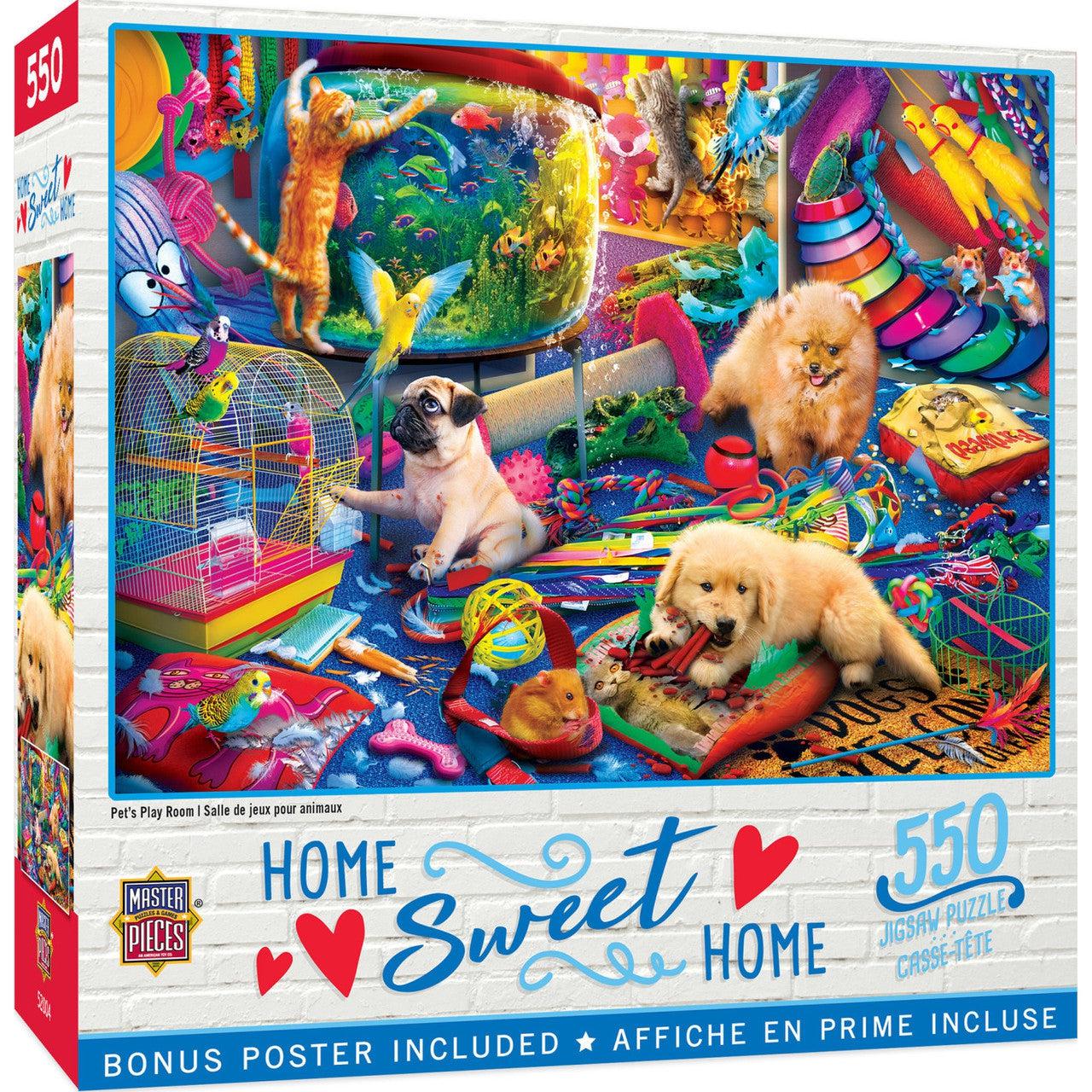 MasterPieces-Home Sweet Home - Pet's Play Room - 550 Piece Puzzle-32296-Legacy Toys
