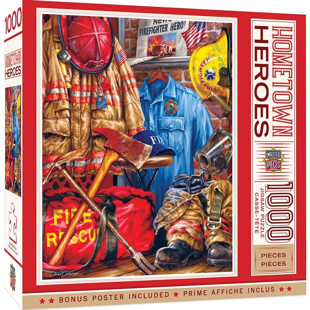 MasterPieces-Hometown Heroes - Fire and Rescue - 1000 Piece Puzzle-71511-Legacy Toys