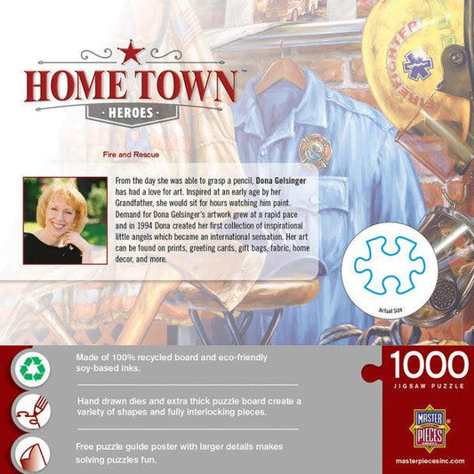 MasterPieces-Hometown Heroes - Fire and Rescue - 1000 Piece Puzzle-71511-Legacy Toys