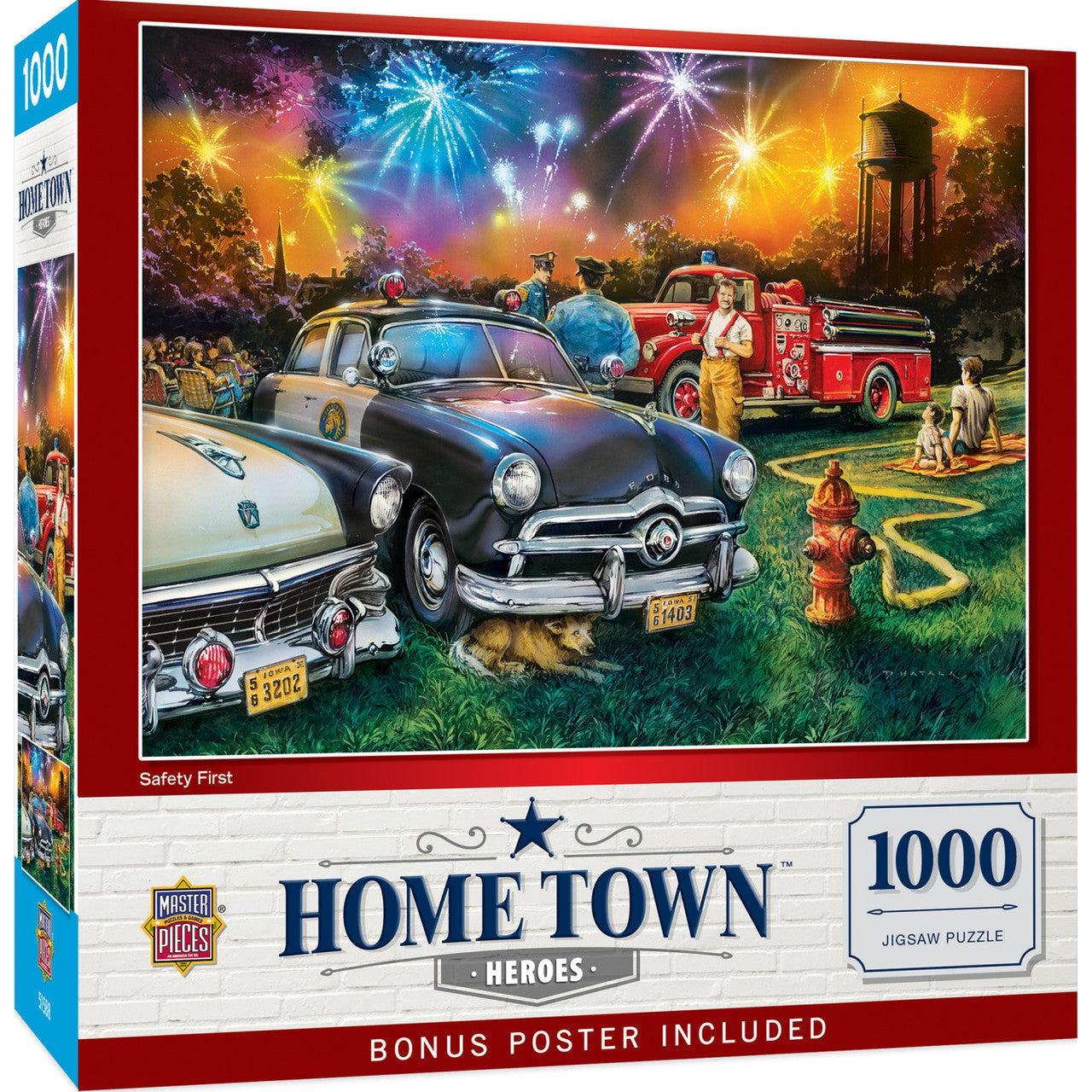 MasterPieces-Hometown Heroes - Safety First - 1000 Piece Puzzle-72315-Legacy Toys