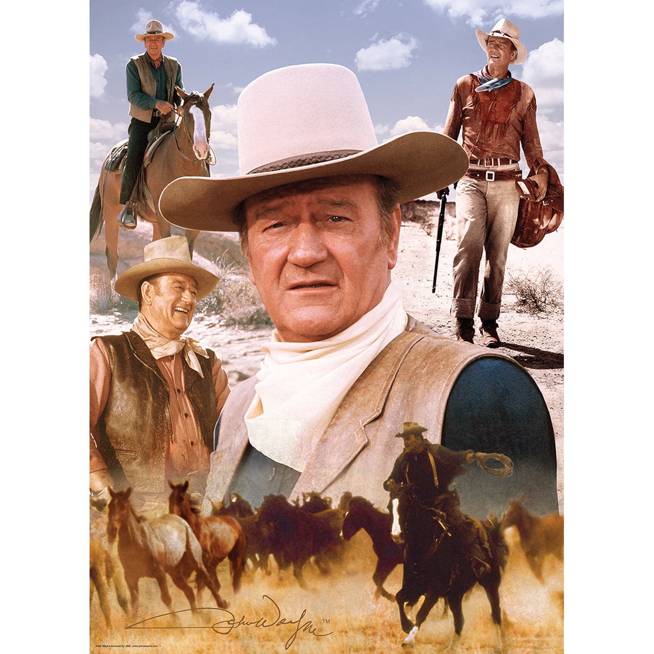 MasterPieces-John Wayne - America's Cowboy - 1000 Piece Puzzle-71238-Legacy Toys