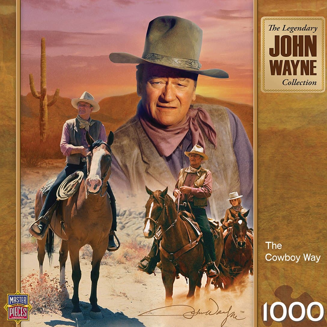 MasterPieces-John Wayne - The Cowboy Way - 1000 Piece Puzzle-71239-Legacy Toys