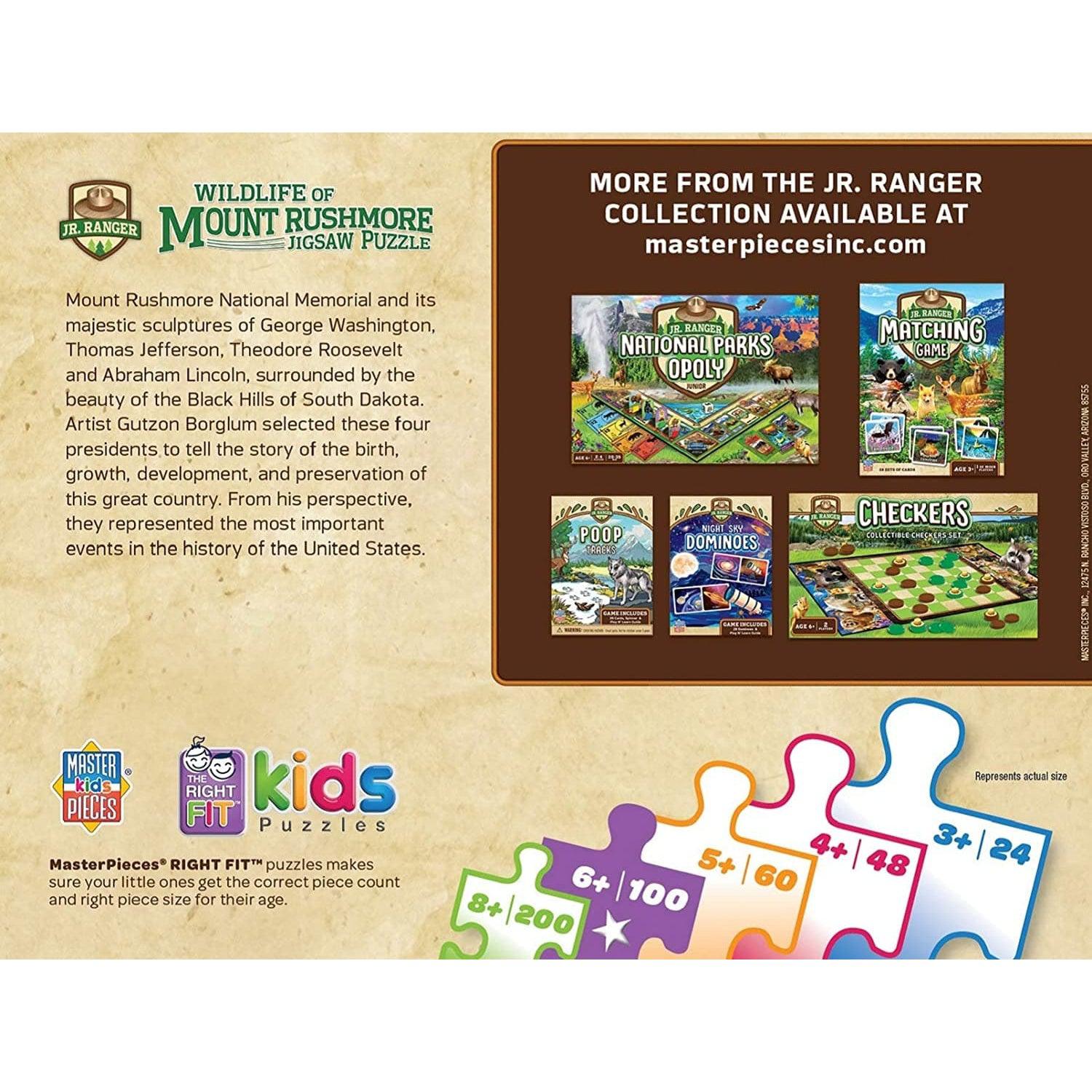 MasterPieces-Jr Ranger - Mount Rushmore - 100 Piece Puzzle-11946-Legacy Toys