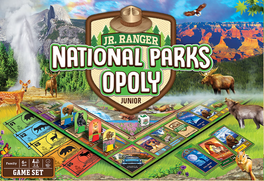 MasterPieces-Jr Ranger - National Parks Opoly Board Game-42083-Legacy Toys