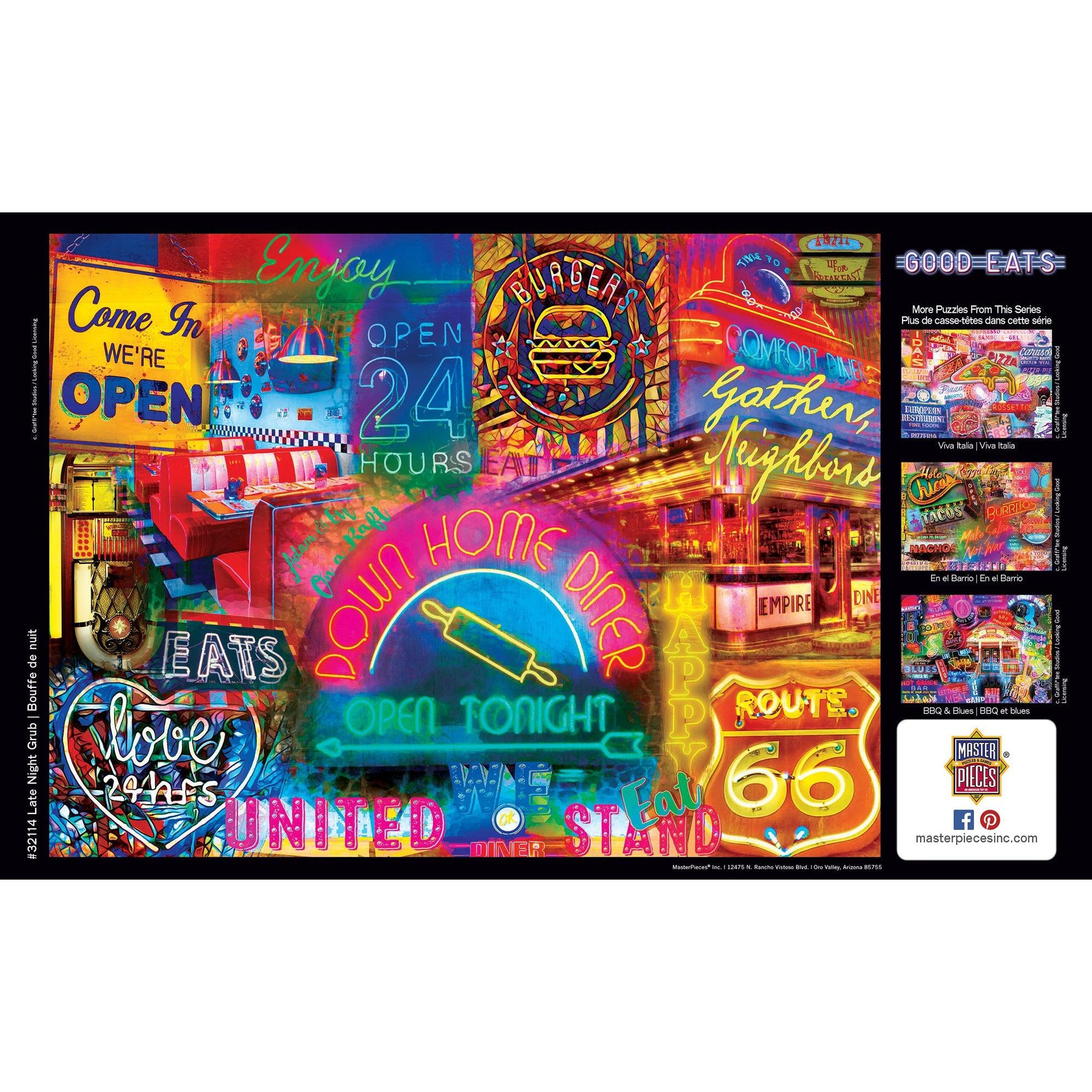 MasterPieces-Late Night Grub - 550 Piece Jigsaw Puzzle-32114-Legacy Toys