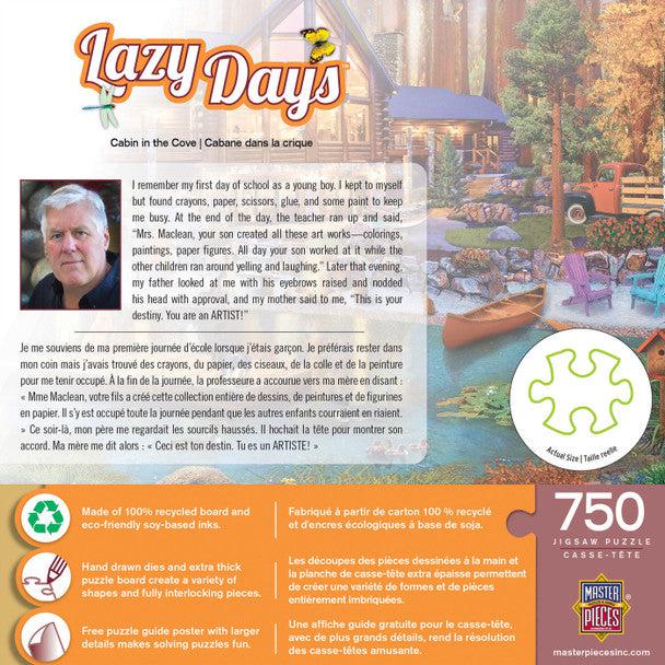 MasterPieces-Lazy Days - Cabin in the Cove - 750 Piece Puzzle-32258-Legacy Toys