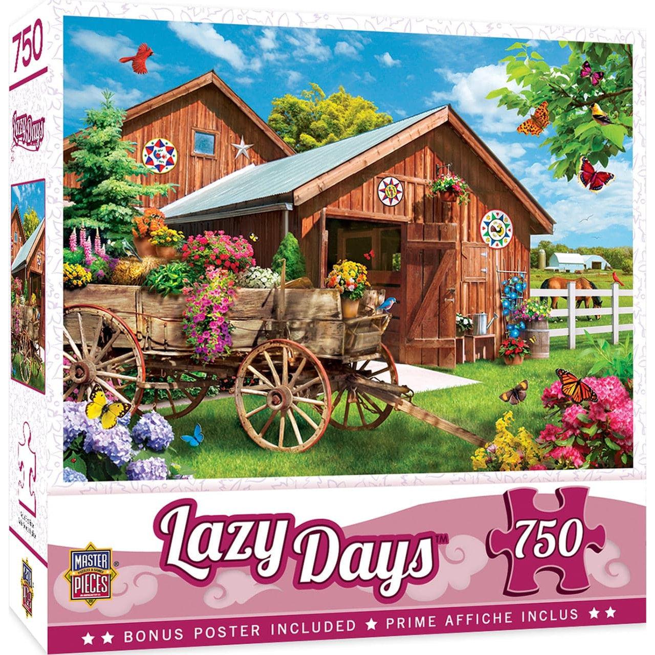 MasterPieces-Lazy Days - Flying to Flower Farm - 750 Piece Puzzle-32056-Legacy Toys