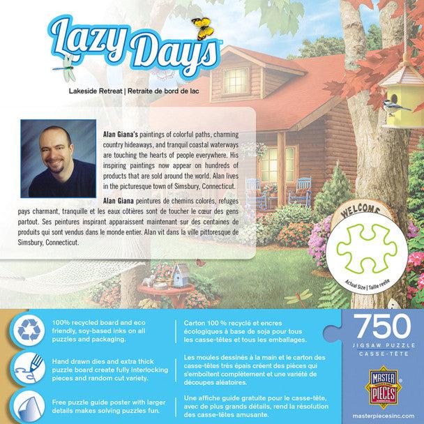 MasterPieces-Lazy Days - Lakeside Retreat - 750 Piece Puzzle-31574-Legacy Toys