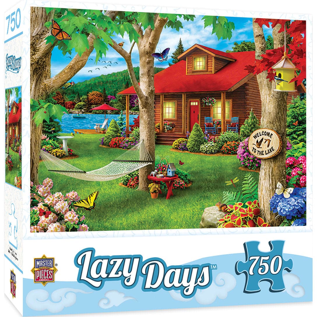 MasterPieces-Lazy Days - Lakeside Retreat - 750 Piece Puzzle-31574-Legacy Toys
