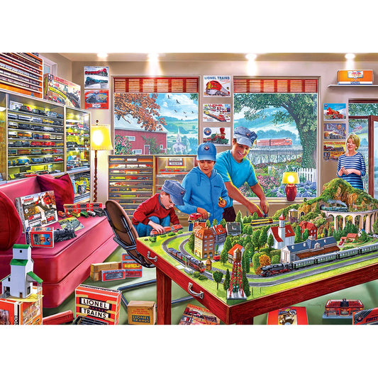 MasterPieces-Lionel - The Boy's Playroom - 1000 Piece Puzzle-72032-Legacy Toys