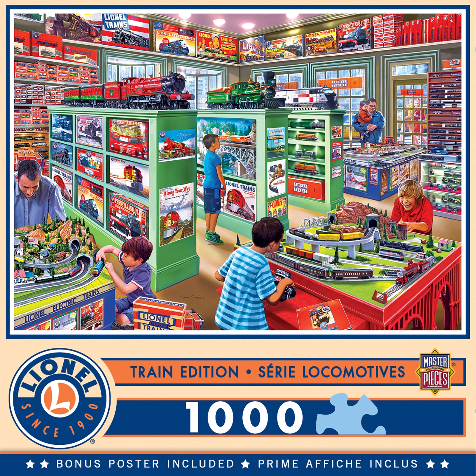 MasterPieces-Lionel - The Lionel Store - 1000 Piece Puzzle-72030-Legacy Toys