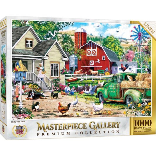 MasterPieces-MasterPiece Gallery - Holly Tree Farm - 1000 Piece Puzzle-82136-Legacy Toys