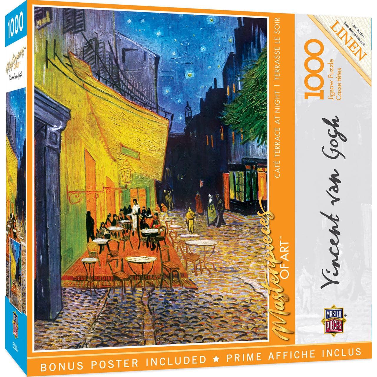 MasterPieces-Masterpieces of Art - Café Terrace at Night - 1000 Piece Puzzle-72213-Legacy Toys