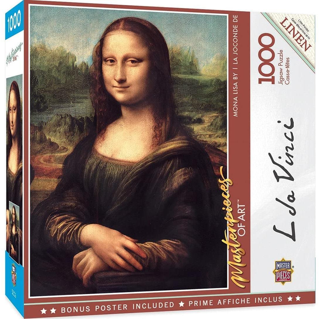 MasterPieces-Masterpieces of Art - Mona Lisa - 1000 Piece Puzzle-72015-Legacy Toys