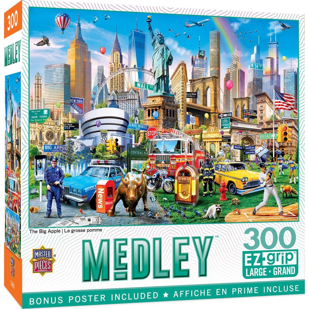 MasterPieces-Medley - The Big Apple - 300 Piece EzGrip Puzzle-32279-Legacy Toys
