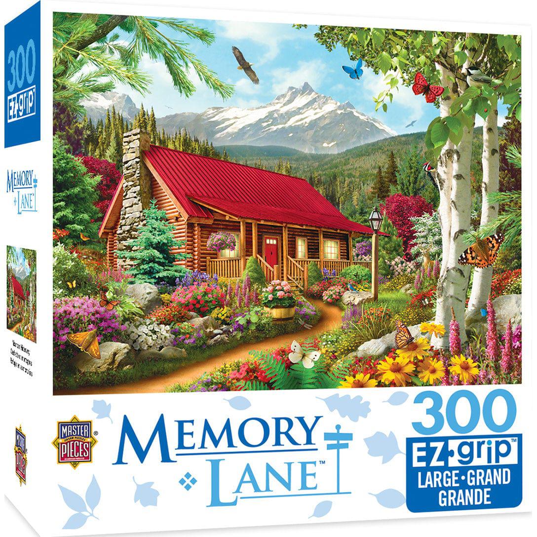 MasterPieces-Memory Lane - Mountain Hideaway - 300 Piece EzGrip Puzzle-31654-Legacy Toys