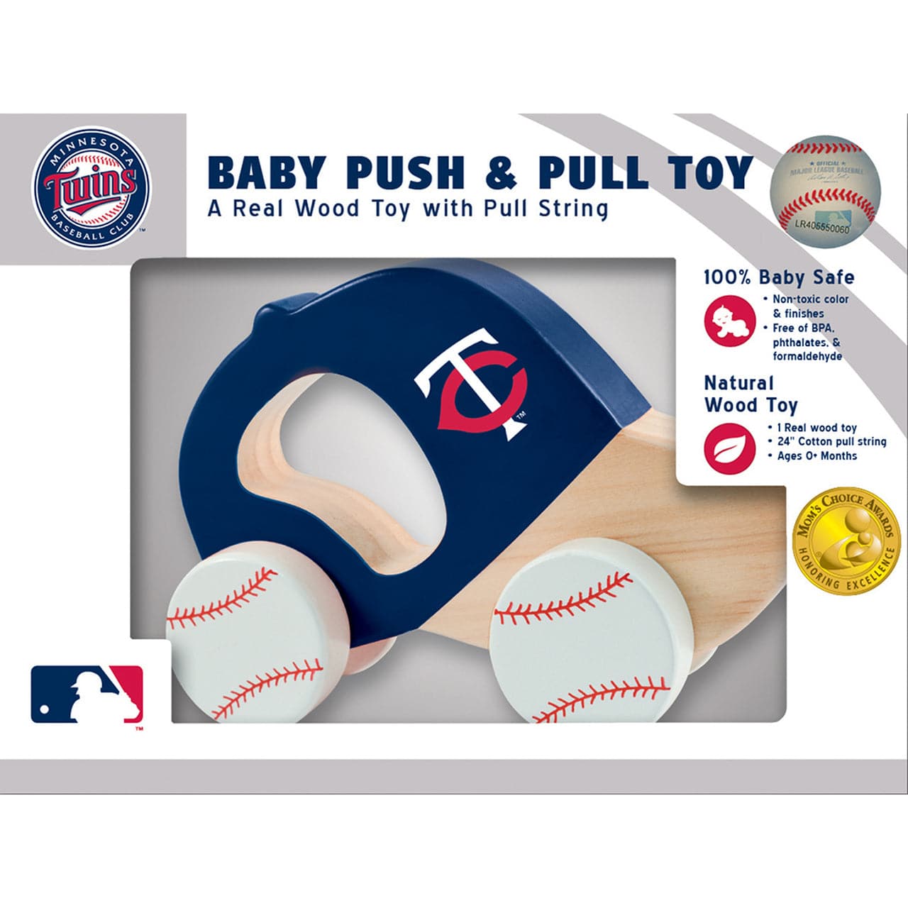 MasterPieces-Minnesota Twins Push & Pull Toy-81655-Legacy Toys