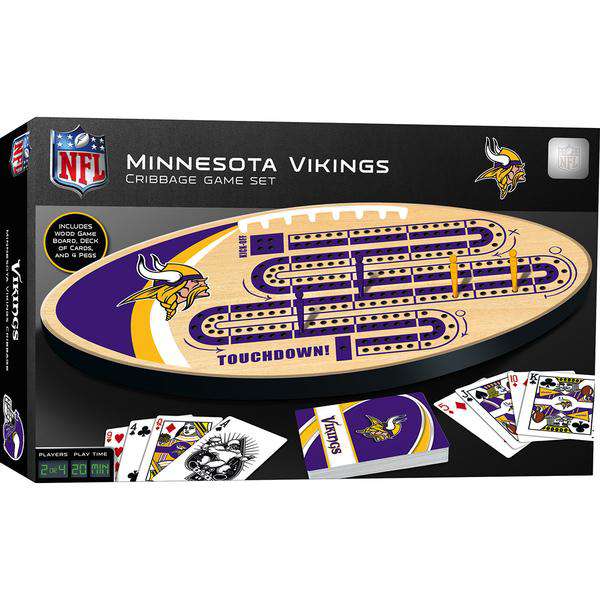 MasterPieces-Minnesota Vikings Cribbage Game Board-MIV3070-Legacy Toys