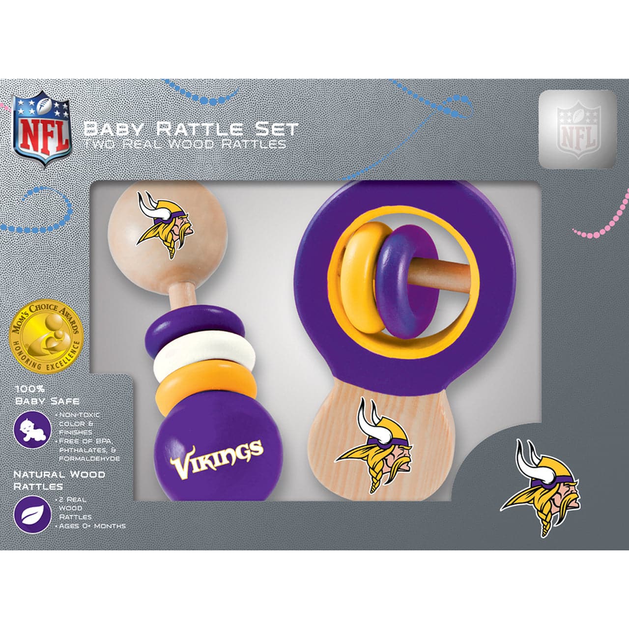 MasterPieces-Minnesota Vikings - Rattles-81682-Legacy Toys
