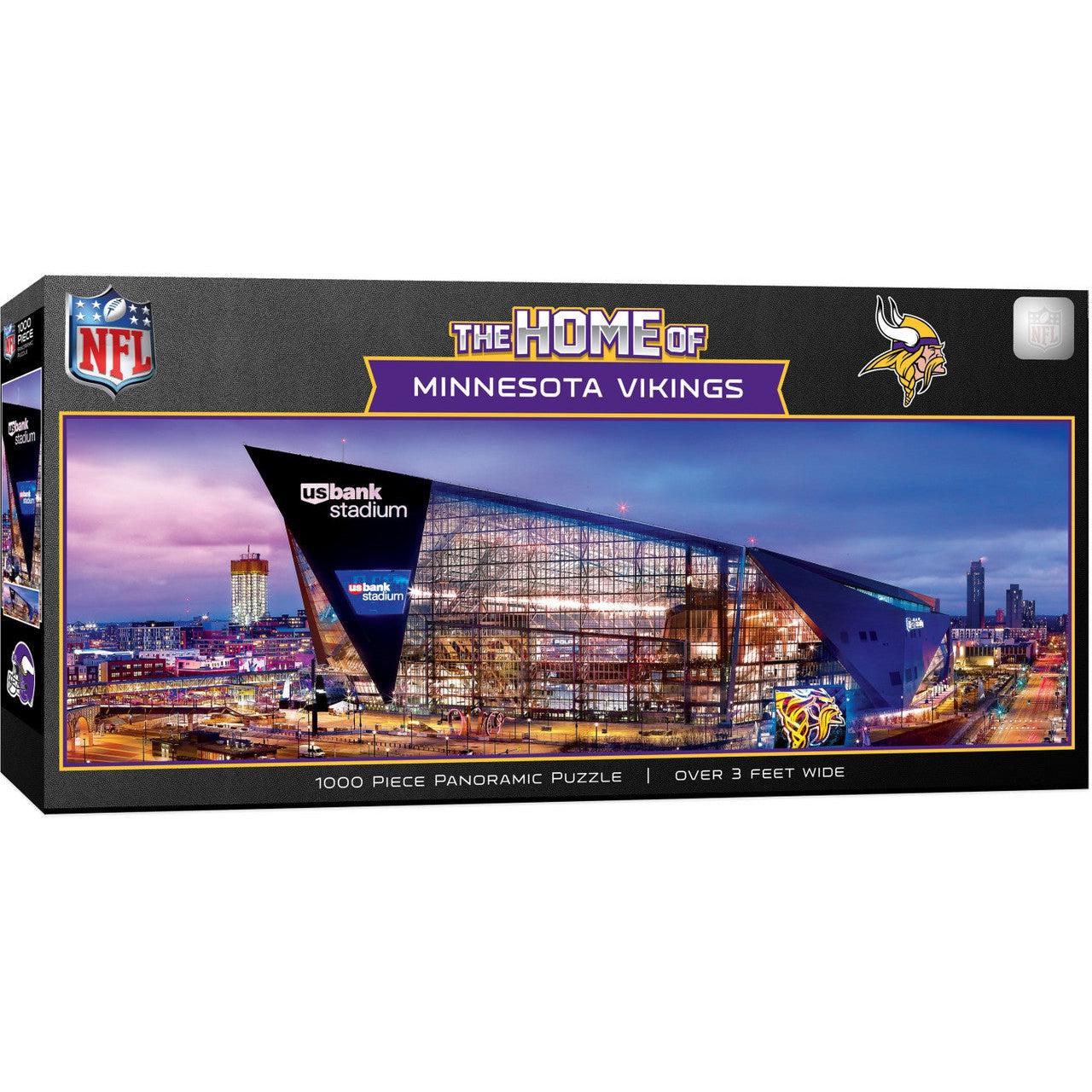 MasterPieces-Minnesota Vikings Stadium View - 1000 Piece Panoramic Puzzle-MIV1032-Legacy Toys