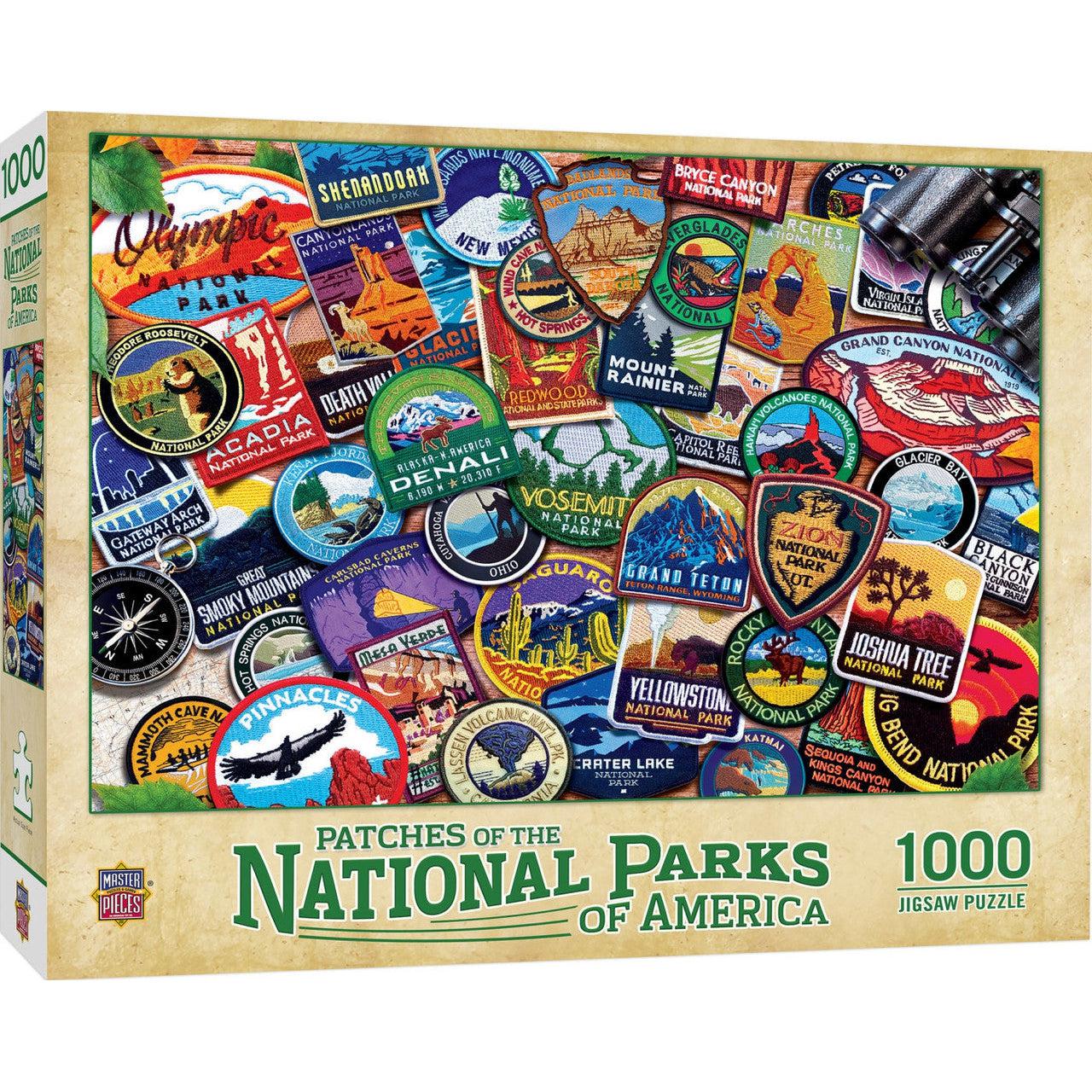 MasterPieces-National Parks - Patches - 1000 Piece Puzzle-72184-Legacy Toys