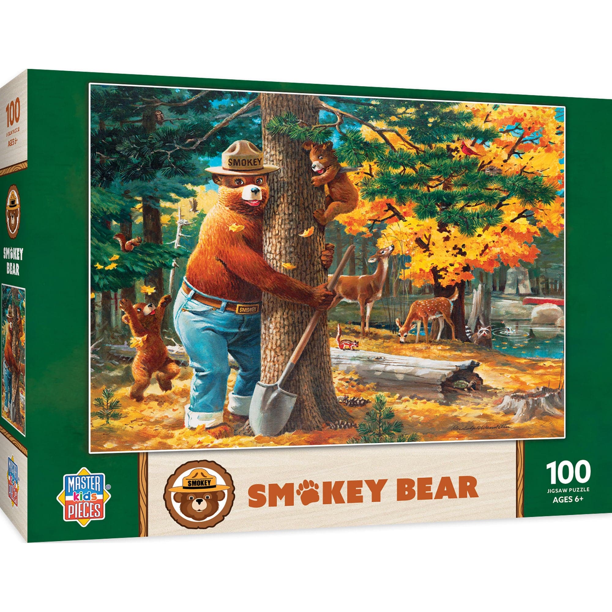 MasterPieces-National Parks - Smokey Bear - 100 Piece Puzzle-12128-Legacy Toys