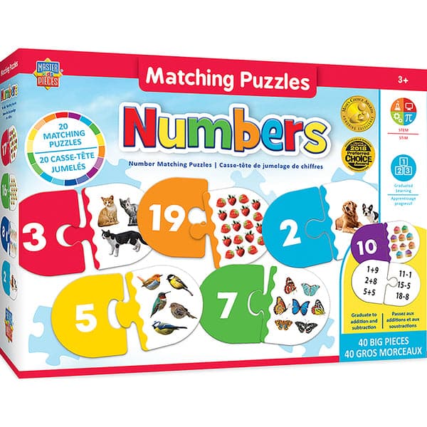 MasterPieces-Numbers Matching - 40pc Puzzle-11907-Legacy Toys