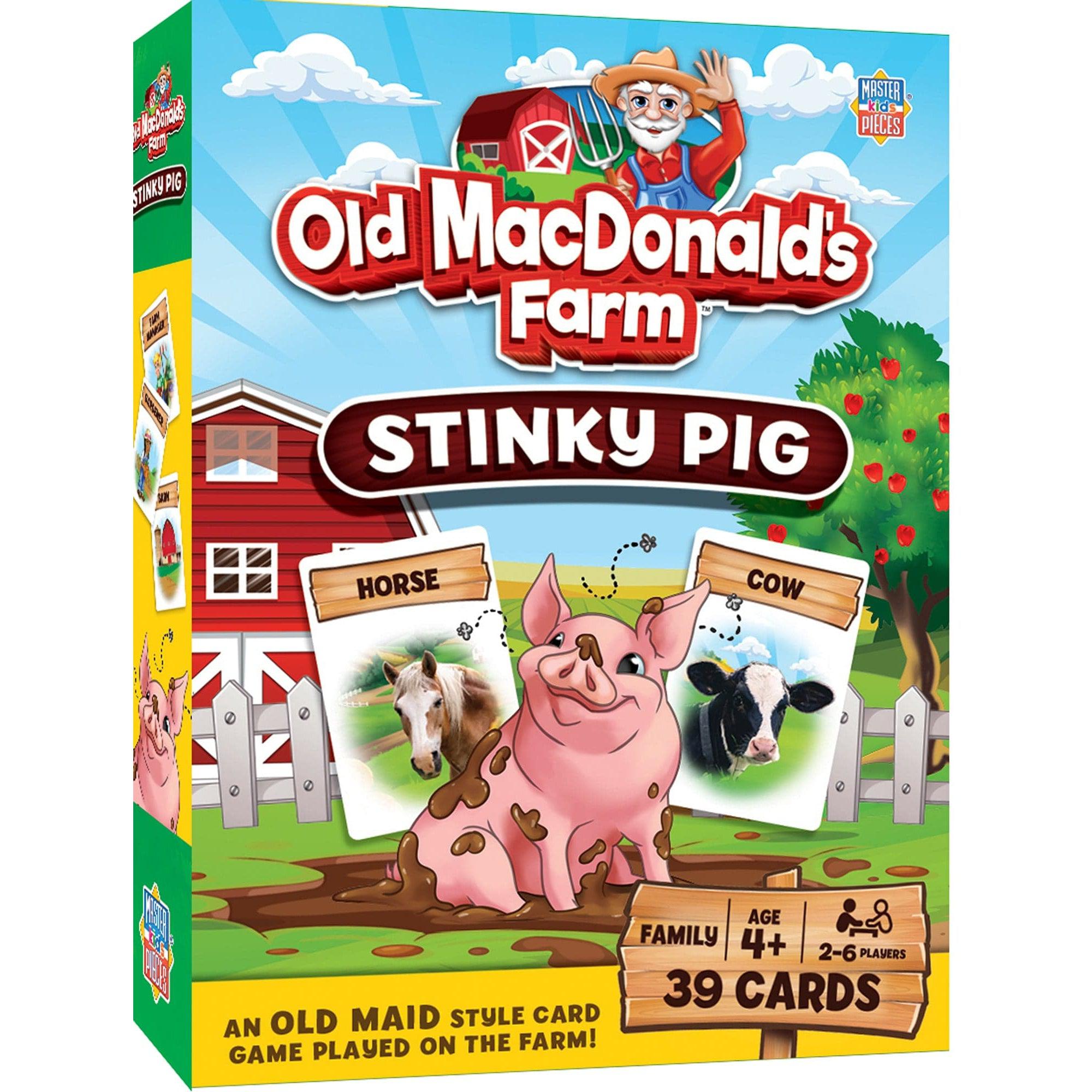 MasterPieces-Old McDonald's Farm - Stinky Pig Game-42223-Legacy Toys