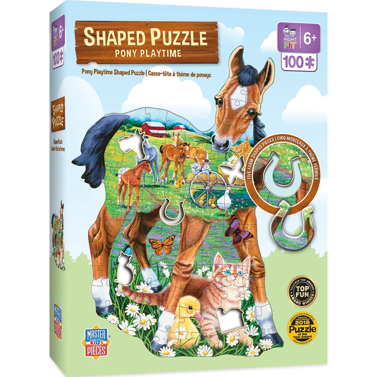 MasterPieces-Pony Playtime - 100 Piece Shaped Puzzle-11940-Legacy Toys