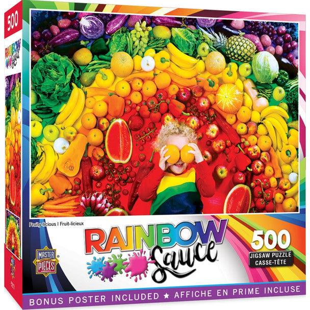 MasterPieces-Rainbow Sauce - Fruity-licious - 500 Piece Puzzle-82201-Legacy Toys