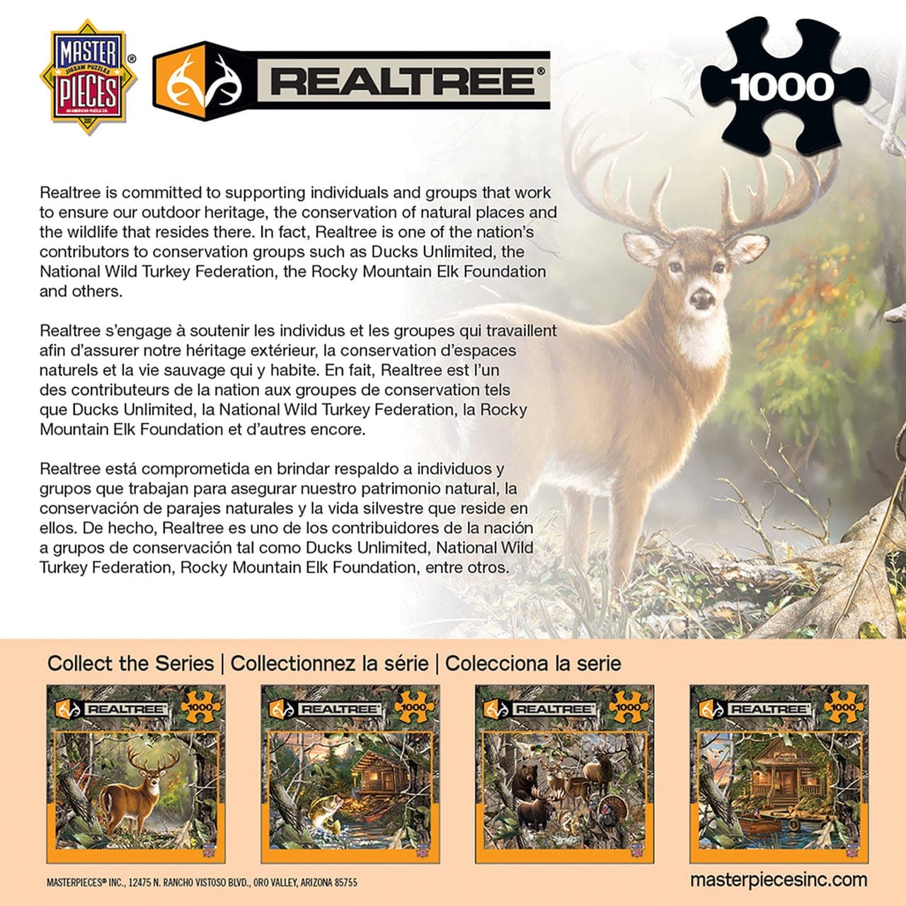 MasterPieces-Realtree - Backcountry Buck - 1000 Piece Puzzle-71751-Legacy Toys