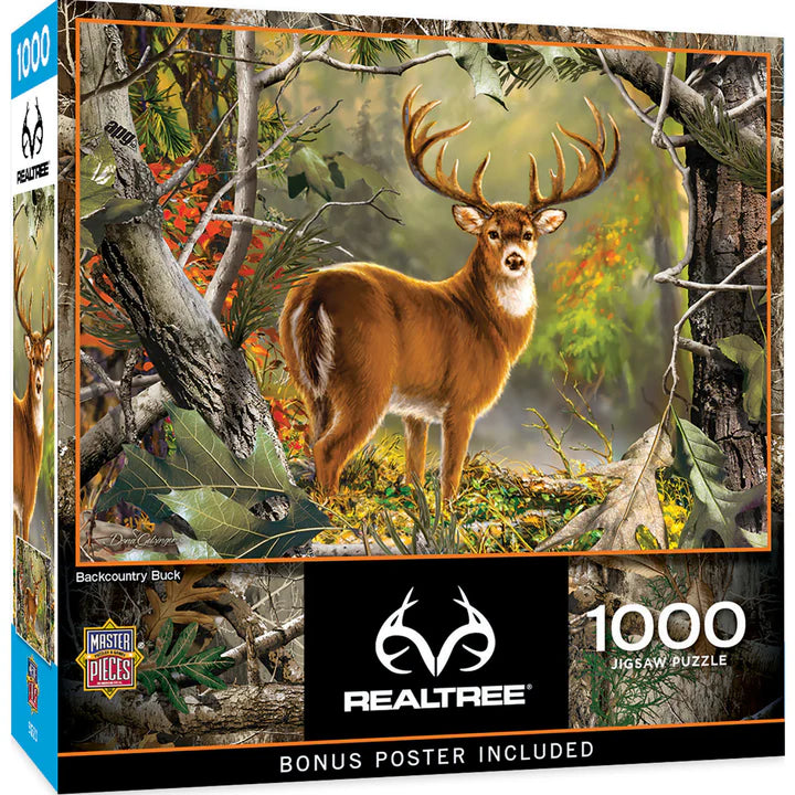 MasterPieces-Realtree - Backcountry Buck - 1000 Piece Puzzle-71751-Legacy Toys