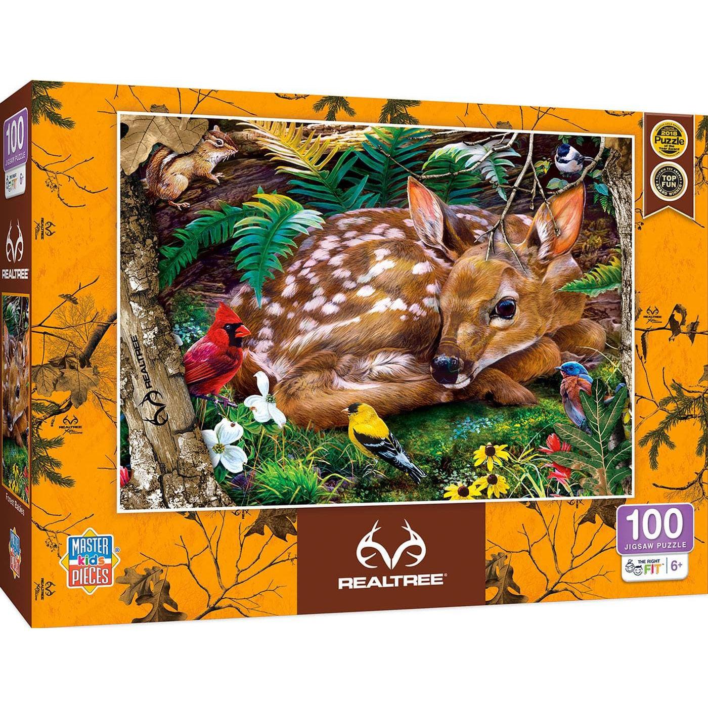MasterPieces-Realtree - Forest Babies - 100 Piece Puzzle-12010-Legacy Toys